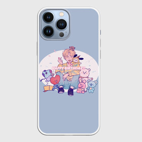 Чехол для iPhone 13 Pro Max с принтом BTS Happy Birthday в Кировске,  |  | bd | bt21 | bts | hoseok | jhope | jimin | jin | jungkook | namjoon | rm | taehyung | v | бантан | бт21 | бтс | ви | голубая | день рождения | джей хоуп | джин | намджун | подарок | праздник | рм | с днем рождения | тэхен | хосок | чимин