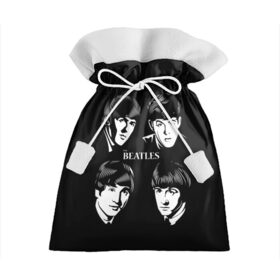 Подарочный 3D мешок с принтом THE BEATLES в Кировске, 100% полиэстер | Размер: 29*39 см | Тематика изображения на принте: англия | гитара | коллектив | легенды | музыка