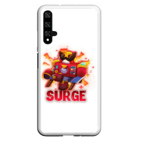 Чехол для Honor 20 с принтом Сердж Бравл Старс (Surge BS) в Кировске, Силикон | Область печати: задняя сторона чехла, без боковых панелей | brawl stars | brawler | miphic | surge | бравл старс | бравлер | мифический | сердж