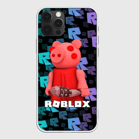 Чехол для iPhone 12 Pro с принтом ROBLOX PIGGY - СВИНКА ПИГГИ в Кировске, силикон | область печати: задняя сторона чехла, без боковых панелей | pig | piggy | roblox | игра | компьютерная игра | логотип | онлайн | онлайн игра | пигги | поросенок | роблакс | роблокс | свинка | свинья