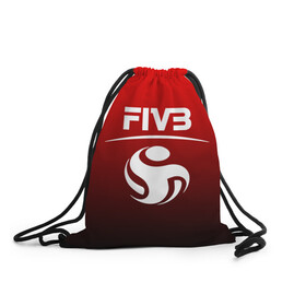 Рюкзак-мешок 3D с принтом FIVB ВОЛЕЙБОЛ в Кировске, 100% полиэстер | плотность ткани — 200 г/м2, размер — 35 х 45 см; лямки — толстые шнурки, застежка на шнуровке, без карманов и подкладки | fivb | voleybal | volleyball | волебол | волейбол | волейбола | волейболист | волейболистка | воллейбол | международная | федерация | фивб
