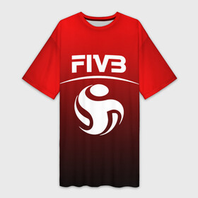 Платье-футболка 3D с принтом FIVB ВОЛЕЙБОЛ в Кировске,  |  | fivb | voleybal | volleyball | волебол | волейбол | волейбола | волейболист | волейболистка | воллейбол | международная | федерация | фивб