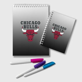 Блокнот с принтом JORDAN CHICAGO BULLS в Кировске, 100% бумага | 48 листов, плотность листов — 60 г/м2, плотность картонной обложки — 250 г/м2. Листы скреплены удобной пружинной спиралью. Цвет линий — светло-серый
 | Тематика изображения на принте: basketball | jordan | michael | michael jordan | баскетбол | джордан | майкл | стиль