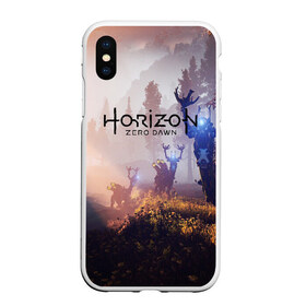 Чехол для iPhone XS Max матовый с принтом Horizon Zero Dawn в Кировске, Силикон | Область печати: задняя сторона чехла, без боковых панелей | aloy | antasy girl | art | artwork | digital art | fantasy | horizon | horizon: zero dawn | landscape | tallneck | warrior fantasy | weapon | zero dawn