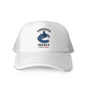 Кепка тракер с сеткой с принтом VANCOUVER CANUCKS NHL в Кировске, трикотажное полотно; задняя часть — сетка | длинный козырек, универсальный размер, пластиковая застежка | canada | canucks | hockey | nhl | sport | usa | vancouver | акула | ванкувер | канада | кэнакс | логотип | нхл | спорт | хоккей | челюсти