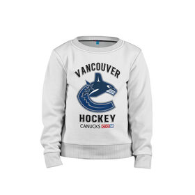 Детский свитшот хлопок с принтом VANCOUVER CANUCKS NHL в Кировске, 100% хлопок | круглый вырез горловины, эластичные манжеты, пояс и воротник | canada | canucks | hockey | nhl | sport | usa | vancouver | акула | ванкувер | канада | кэнакс | логотип | нхл | спорт | хоккей | челюсти