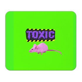 Коврик для мышки прямоугольный с принтом Toxic в Кировске, натуральный каучук | размер 230 х 185 мм; запечатка лицевой стороны | Тематика изображения на принте: animals | rat | toxic | животные | крыса | токсик