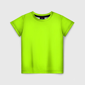 Детская футболка 3D с принтом ACID в Кировске, 100% гипоаллергенный полиэфир | прямой крой, круглый вырез горловины, длина до линии бедер, чуть спущенное плечо, ткань немного тянется | acid | зеленая | кислотная | однотонная | салатовая