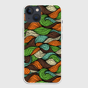 Чехол для iPhone 13 с принтом Абстрактные волны в Кировске,  |  | abstract | art | graphic | modern | nature | ocean | paint | pattern | sea | storm | waves | абстракция | арт | волна | волнуется | графика | искусство | краска | красочные | маринизм | маринист | модерн | море | мореман | океан | природа