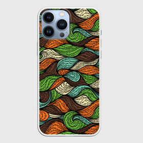 Чехол для iPhone 13 Pro Max с принтом Абстрактные волны в Кировске,  |  | abstract | art | graphic | modern | nature | ocean | paint | pattern | sea | storm | waves | абстракция | арт | волна | волнуется | графика | искусство | краска | красочные | маринизм | маринист | модерн | море | мореман | океан | природа