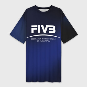 Платье-футболка 3D с принтом FIVB Volleyball в Кировске,  |  | fivb | voleybal | volleyball | волебол | волейбол | волейбола | волейболист | волейболистка | воллейбол | международная | федерация | фивб