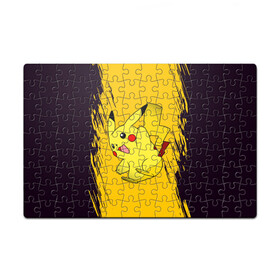 Пазл магнитный 126 элементов с принтом Happy Pikachu в Кировске, полимерный материал с магнитным слоем | 126 деталей, размер изделия —  180*270 мм | Тематика изображения на принте: anime | baby | cartoon | cute | kawaii | pika pika | pokemon | аниме | анимешные | глаза | детям | зайчик | зверек | кавайный | кот | котенок | кролик | малыш | милый | мордочка | мультяшный | няшный | пика пика | пикачу | покемон