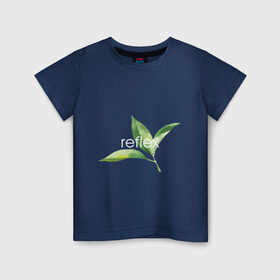 Детская футболка хлопок с принтом reflex листья в Кировске, 100% хлопок | круглый вырез горловины, полуприлегающий силуэт, длина до линии бедер | relax | зелень | листья