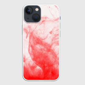 Чехол для iPhone 13 mini с принтом RED SMOKE в Кировске,  |  | дым | клякса | краски | красный туман | текстура