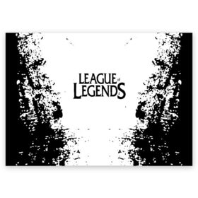Поздравительная открытка с принтом League of legends в Кировске, 100% бумага | плотность бумаги 280 г/м2, матовая, на обратной стороне линовка и место для марки
 | best | build | bunnyfufuu | league | league of legends | league of legends pro guides | lol | lol montage | moba | offiners | proguides | riot | riot games | stream highlights | лига легенд | лол | оффинерс