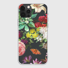 Чехол для iPhone 12 Pro Max с принтом Цветы в Кировске, Силикон |  | арт | бабочка | бабочки | белая лилия | белый | желтый | зеленый | картина | краски | красный | лилии | лилия | рисунок | рисунок красками | роза | розовая роза | розовый | розы | тёмный | фиолетовый