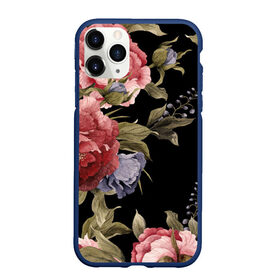 Чехол для iPhone 11 Pro Max матовый с принтом Цветы в Кировске, Силикон |  | Тематика изображения на принте: арт | бутон | бутоны | зеленый | картина | рисунок | рисунок красками | розовый | темный | фиолетовый | чёрный