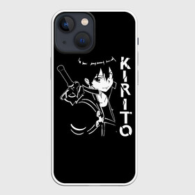 Чехол для iPhone 13 mini с принтом Kirito стилизованный в Кировске,  |  | Тематика изображения на принте: art | asuna | kirito | online | sao | sword | асуна | киригая | кирито | мастера | меча | мечник | онлайн | сао | черный | юки