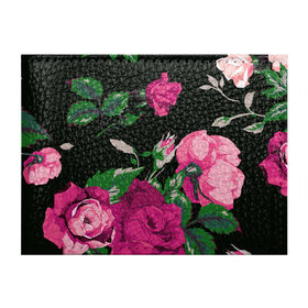 Обложка для студенческого билета с принтом Розы в Кировске, натуральная кожа | Размер: 11*8 см; Печать на всей внешней стороне | арт | бутон | бутоны | зеленый | краски | кусты роз | рисунок | роза | розовая роза | розовые розы | розовый | розы