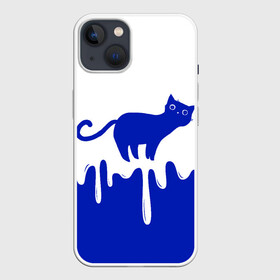 Чехол для iPhone 13 с принтом Milk Cat в Кировске,  |  | cat | cats | japan | kitty | milk | кавай | кот | котейка | котенок | котик | кошка | кошки | милград | молоко | ня | япония