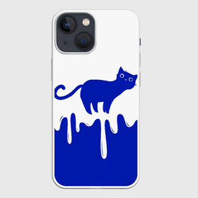 Чехол для iPhone 13 mini с принтом Milk Cat в Кировске,  |  | cat | cats | japan | kitty | milk | кавай | кот | котейка | котенок | котик | кошка | кошки | милград | молоко | ня | япония