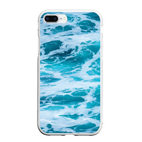 Чехол для iPhone 7Plus/8 Plus матовый с принтом Вода волны пена море в Кировске, Силикон | Область печати: задняя сторона чехла, без боковых панелей | Тематика изображения на принте: вода | волны | море | морская пена | океан | отдых | пена | пучина
