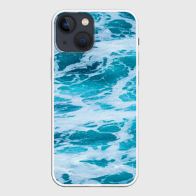 Чехол для iPhone 13 mini с принтом Вода волны пена море в Кировске,  |  | Тематика изображения на принте: вода | волны | море | морская пена | океан | отдых | пена | пучина