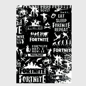 Скетчбук с принтом Fortnite в Кировске, 100% бумага
 | 48 листов, плотность листов — 100 г/м2, плотность картонной обложки — 250 г/м2. Листы скреплены сверху удобной пружинной спиралью | 2 глава | 2 сезон | fortnite | fortnite 2 | game | боевой пропуск | боевой пропуск 2 сезона 2 главы фортнайт | игра | фортнайт | экшен