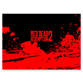Поздравительная открытка с принтом RED DEAD REDEMPTION 2 в Кировске, 100% бумага | плотность бумаги 280 г/м2, матовая, на обратной стороне линовка и место для марки
 | Тематика изображения на принте: rdr 2 | rdr2 | rdr2 pc | red dead 2 | red dead online | red dead redemption | red dead redemption 2 | red dead redemption 2 gameplay | red dead redemption 2 pc | western
