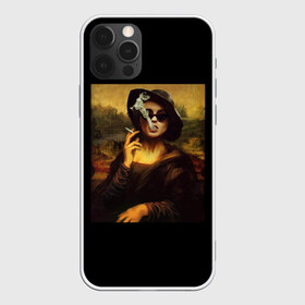 Чехол для iPhone 12 Pro Max с принтом jaKondA в Кировске, Силикон |  | Тематика изображения на принте: jakonda | mona lisa | smoking | woman | девушка | джаконда | мона лиза