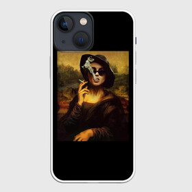 Чехол для iPhone 13 mini с принтом jaKondA в Кировске,  |  | jakonda | mona lisa | smoking | woman | девушка | джаконда | мона лиза