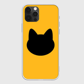 Чехол для iPhone 12 Pro Max с принтом Мордочка коти в Кировске, Силикон |  | арт | вектор | кот | котёнок | кошка | оранжевый | рисунок | силуэт | тёмный | чёрный