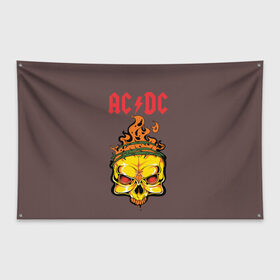Флаг-баннер с принтом AC/DC в Кировске, 100% полиэстер | размер 67 х 109 см, плотность ткани — 95 г/м2; по краям флага есть четыре люверса для крепления | music | rock | star | группа | рок