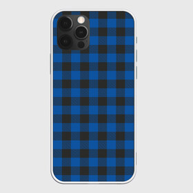 Чехол для iPhone 12 Pro Max с принтом Синяя клетка в Кировске, Силикон |  | cage | cage pattern | checkered ornament | ornament | pattern | print cage | tartan | клетка | клетка узор | клетчатый орнамент | орнамент | принт клетка | синяя клетка | тартан | узор | шотландка | шотландская клетка