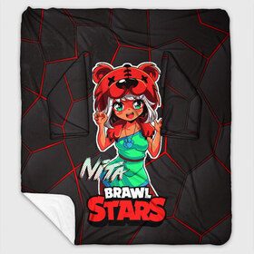 Плед с рукавами с принтом Nita Brawl Stars в Кировске, 100% полиэстер | Закругленные углы, все края обработаны. Ткань не мнется и не растягивается. Размер 170*145 | anime | brawl | brawl stars | brawlstars | brawl_stars | jessie | nita | аниме | бравл | бравлстарс | девочка | девочка в шкуре медведя | девушка | манга | медведь | нета | нита