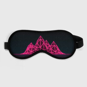 Маска для сна 3D с принтом Неоновые Горы в Кировске, внешний слой — 100% полиэфир, внутренний слой — 100% хлопок, между ними — поролон |  | горы | линии | неон | неоновые горы