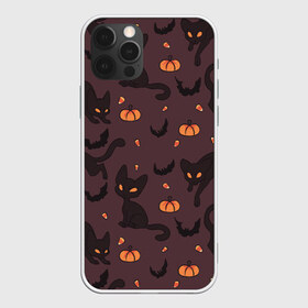 Чехол для iPhone 12 Pro Max с принтом Хэллоуиновский кот в Кировске, Силикон |  | арт | конфеты | кот | котёнок | кошка | оранжевый | рисунок | тёмный | тыква | тыквы | фиолетовый | хеллоуин | хэллоуин | чёрный