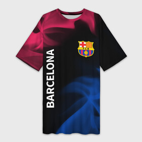Платье-футболка 3D с принтом BARCELONA   БАРСЕЛОНА в Кировске,  |  | Тематика изображения на принте: barca | barcelona | barsa | barselona | fcb | logo | messi | барса | барселона | знак | клуб | лого | логотип | логотипы | месси | символ | символы | футбол | футбольная | футбольный