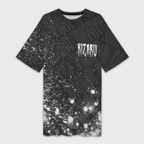 Платье-футболка 3D с принтом KIZARU   КИЗАРУ в Кировске,  |  | family | haunted | kizaru | logo | music | rap | rapper | кизару | лого | логотип | логотипы | музыка | рэп | рэпер | рэперы | символ | символы | фэмили | хантед