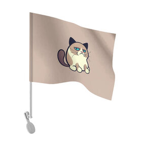Флаг для автомобиля с принтом Великий Grumpy Cat в Кировске, 100% полиэстер | Размер: 30*21 см | grumpy cat | арт | кот | кот grumpy cat | котёнок | кошка | недовольный кот | рисунок