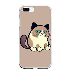 Чехол для iPhone 7Plus/8 Plus матовый с принтом Великий Grumpy Cat в Кировске, Силикон | Область печати: задняя сторона чехла, без боковых панелей | grumpy cat | арт | кот | кот grumpy cat | котёнок | кошка | недовольный кот | рисунок