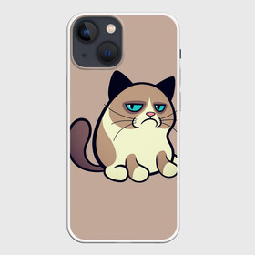 Чехол для iPhone 13 mini с принтом Великий Grumpy Cat в Кировске,  |  | grumpy cat | арт | кот | кот grumpy cat | котёнок | кошка | недовольный кот | рисунок