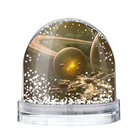 Снежный шар с принтом Saturn в Кировске, Пластик | Изображение внутри шара печатается на глянцевой фотобумаге с двух сторон | cosmos | meteorite | saturn | space | космос | метеорит | пространство | сатурн