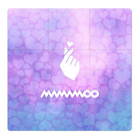 Магнитный плакат 3Х3 с принтом Mamamoo в Кировске, Полимерный материал с магнитным слоем | 9 деталей размером 9*9 см | cute | heat | k pop | korean | mamamoo | жест | кпоп | мамаму | милый | сердце