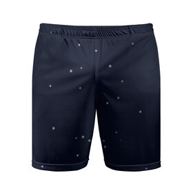Мужские шорты спортивные с принтом Ночное небо в Кировске,  |  | звёзды | мерцание | небо | ночь | синий | сияние | тёмный | чёрный