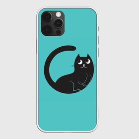 Чехол для iPhone 12 Pro Max с принтом Чёрный котя в Кировске, Силикон |  | арт | бирюзовый | вектор | зеленый | кот | котёнок | кошка | рисунок | чёрная кошка | чёрный | чёрный кот | чёрный котёнок