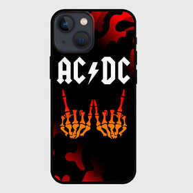 Чехол для iPhone 13 mini с принтом AC DС в Кировске,  |  | Тематика изображения на принте: ac dc | acdc | back to black | highway to hell | logo | music | rock | айси | айсидиси | диси | лого | логотип | молния | музыка | рок | символ | символика | символы | эйси | эйсидиси