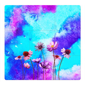 Магнитный плакат 3Х3 с принтом Цветов аромат в Кировске, Полимерный материал с магнитным слоем | 9 деталей размером 9*9 см | flowers | акварельные | бабочки | бутоны | градиент | искусство | картины | краски | красочные | лепестки | лучшая | любимая | небеса | облака | пейзаж | подарок | поле | полевые | природа | растения