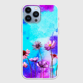 Чехол для iPhone 13 Pro Max с принтом Цветов аромат в Кировске,  |  | Тематика изображения на принте: flowers | акварельные | бабочки | бутоны | градиент | искусство | картины | краски | красочные | лепестки | лучшая | любимая | небеса | облака | пейзаж | подарок | поле | полевые | природа | растения