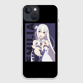 Чехол для iPhone 13 с принтом Эмилия в Кировске,  |  | emilia | ram | re | rem | rezero | subaru | zero | альтернативном | аниме | горничная | жизнь | кавай | мило | мире | нацуки | нуля | пак | рам | рем | субару | тан | эмилия